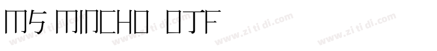 MS Mincho (OTF)字体转换